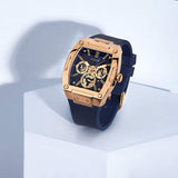 Guess Phoenix Multifunction Blue Dial Blue Rubber Strap Watch for Men - GW0202G4 Buy Now By Guess