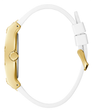 Guess Phoenix Multifunction Gold Dial White Leather Strap Watch for Men - GW0202G6 Buy Now By Guess