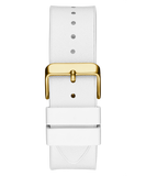 Guess Phoenix Multifunction Gold Dial White Leather Strap Watch for Men - GW0202G6 Buy Now By Guess