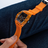 Guess Phoenix Multifunction Black Dial Orange Rubber Strap Watch For Men - GW0203G10 Buy Now By Guess