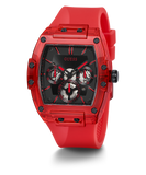 Guess Phoenix Multifunction Black Dial Red Rubber Strap Watch for Men - GW0203G5 Buy Now By Guess