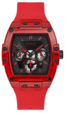 Guess Phoenix Multifunction Black Dial Red Rubber Strap Watch for Men - GW0203G5 Buy Now By Guess