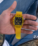 Guess Phoenix Multi Function Black Dial Yellow Rubber Strap Watch for Men - GW0203G6 Buy Now By Guess