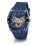 Guess Phoenix Multifunction Blue Dial Blue Rubber Strap Watch for Men - GW0203G7 Buy Now By Guess