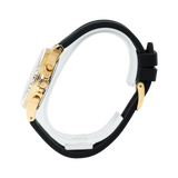 Guess Moonlight Crystals Silver Dial Black Silicone Strap Watch For Women - GW0257L1 Buy Now By Guess