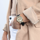 Guess Moonlight Crystals Silver Dial Black Silicone Strap Watch For Women - GW0257L1 Buy Now By Guess