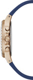 Guess Moonlight Diamonds White Dial Blue Rubber Strap Watch for Women - GW0257L3 Buy Now By Guess