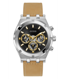 Guess Continental Multifunction Black Dial Brown Leather Strap Watch for Men - GW0262G1 Buy Now By Guess