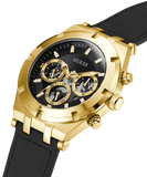 Guess Continental Black Dial Black Rubber Strap Watch for Men - GW0262G2 Buy Now By Guess