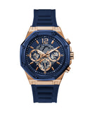 Guess Momentum Chronograph Blue Dial Blue Rubber Strap Watch for Men - GW0263G2 Buy Now By Guess