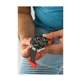 Guess Navigator Black Dial Black Rubber Strap Watch for Men - GW0264G1 Buy Now By Guess