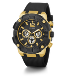 Guess Navigator Chronograph Black Dial Black Rubber Strap Watch for Men - GW0264G3 Buy Now By Guess