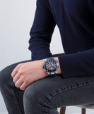 Guess Navigator Chronograph Blue Dial Blue Rubber Strap Watch for Men - GW0264G4 Buy Now By Guess