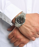 Guess Connoisseur Silver Dial Silver Steel Strap Watch for Men - GW0265G6 Buy Now By Guess