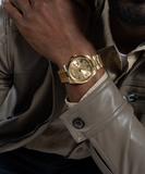 Guess Connoisseur Gold Dial Gold Steel Strap Watch for Men - GW0265G2 Buy Now By Guess