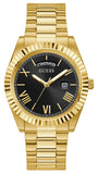 Guess Connoisseur Black Dial Gold Steel Strap Watch for Men - GW0265G3 Buy Now By Guess