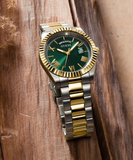 Guess Connoisseur Green Dial Two Tone Steel Strap Watch for Men - GW0265G8 Buy Now By Guess
