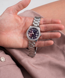 Guess Luna Diamonds Blue Dial Silver Steel Strap Watch for Women - GW0307L1 Buy Now By Guess