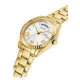 Guess Luna White Dial Gold Steel Strap Watch for Women - GW0308L2 Buy Now By Guess