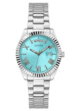 Guess Luna Quartz Blue Dial Silver Steel Strap Watch For Women - GW0308L4 Buy Now By Guess