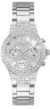 Guess Moonlight Multi Function Diamonds Silver Dial Silver Steel Strap Watch for Women - GW0320L1 Buy Now By Guess