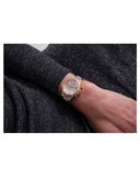 Guess Moonlight Multi Function Diamonds White Dial Rose Gold Steel Strap Watch for Women - GW0320L3 Buy Now By Guess