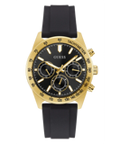 Guess Sport Multifunctional Black Dial Black Rubber Strap Watch for Men - GW0332G2 Buy Now By Guess