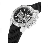 Guess Trophy Multifunction Black Dial Black Rubber Strap Watch for Men - GW0333G1 Buy Now By Guess