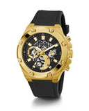 Guess Third Gear Multifunction Black Dial Black Rubber Strap Watch for Men - GW0334G2 Buy Now By Guess