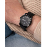 Guess Connoisseur Black Dial Black Silicone Strap Watch For Men - GW0335G1 Buy Now By Guess