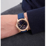 Guess Connoisseur Blue Dial Blue Silicone Strap Watch For Men - GW0335G2 Buy Now By Guess
