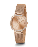 Guess Tapestry Diamonds Rose Gold Dial Rose Gold Mesh Bracelet Watch for Women - GW0354L3 Buy Now By Guess