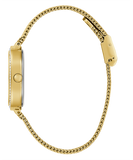 Guess Quartz Red Dial Gold Mesh Strap Watch For Women - GW0354L4 Buy Now By Guess