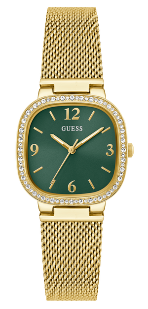 Guess Quartz Green Dial Gold Mesh Strap Watch For Women - GW0354L5 Buy Now By Guess