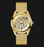 Guess Tailor Multifunction Gold Dial Gold Mesh Bracelet Watch for Men - GW0368G2 Buy Now By Guess