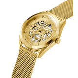 Guess Tailor Multifunction Gold Dial Gold Mesh Bracelet Watch for Men - GW0368G2 Buy Now By Guess