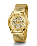 Guess Tailor Multifunction Gold Dial Gold Mesh Bracelet Watch for Men - GW0368G2 Buy Now By Guess