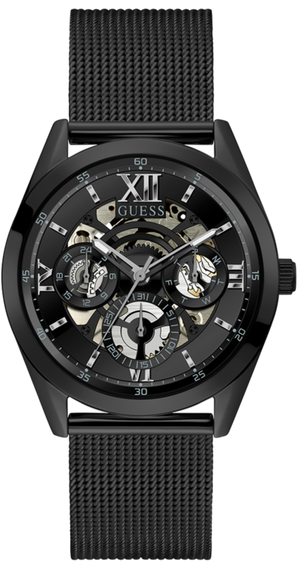 Guess Analog Multifunction Black Dial Black Mesh Bracelet Watch for Men - GW0368G3 Buy Now By Guess