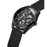 Guess Analog Multifunction Black Dial Black Mesh Bracelet Watch for Men - GW0368G3 Buy Now By Guess