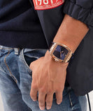 Guess Phoenix Blue Dial Brown Leather Strap Watch for Men - GW0386G2 Buy Now By Guess