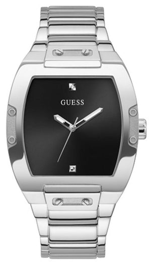Guess Phoenix Black Dial Silver Steel Strap Watch for Men - GW0387G1 Buy Now By Guess