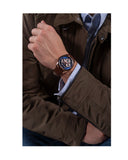 Guess Tailor Analog Blue Dial Brown Leather Strap Watch for Men - GW0389G3 Buy Now By Guess