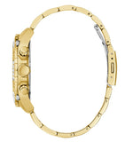 Guess Trophy Diamonds Black Dial Gold Steel Strap Watch for Men - GW0390G2 Buy Now By Guess