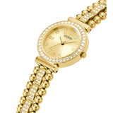 Guess Gala Diamonds Gold Dial Gold Steel Strap Watch for Women - GW0401L2 Buy Now By Guess