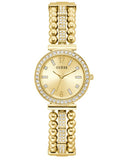 Guess Gala Diamonds Gold Dial Gold Steel Strap Watch for Women - GW0401L2 Buy Now By Guess