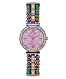 Guess Intricate Iridescent Crystals Purple Dial Purple Steel Strap Watch for Women - GW0401L4 Buy Now By Guess