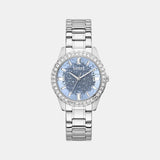 Guess Glitter Burst Diamonds Blue Dial Silver Steel Strap Watch for Women - GW0405L1 Buy Now By Guess