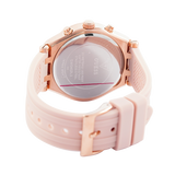 Guess Heiress Diamonds Rose Gold Dial Pink Rubber Strap Watch for Women - GW0407L3 Buy Now By Guess