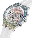Guess Glitz Pride Limited Edition White Dial White Rubber Strap Watch for Women - GW0407L4 Buy Now By Guess