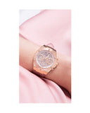 Guess Athena Rose Gold Dial Rose Gold Rubber Strap Watch for Women - GW0409L3 Buy Now By Guess
